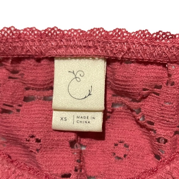 E by Eloise for anthropologie Sweetheart Bandeau Pink/Rose - Picture 7 of 9